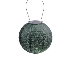 Outdoor Lighting-Kirkland's Home Led Round Outdoor Hanging Lantern Green