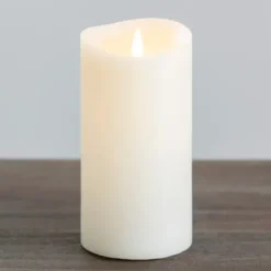 Flameless Candles-Kirkland's Home Led Soft Flame Pillar Candle, 4X8 In. Ivory