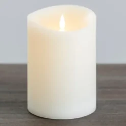 Flameless Candles-Kirkland's Home Led Soft Flame Pillar Candle, 5X7 In. Ivory