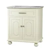 Bathroom Furniture-Kirkland's Home Leonhard Marble Sink Vanity Ivory
