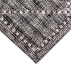 Outdoor Rugs-Kirkland's Home Leopard Border Outdoor Area Rug, 6X9 Gray