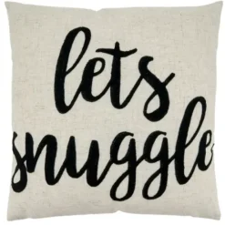 Pillows-Kirkland's Home Let'S Snuggle Embroidered Throw Pillow Tan/Black