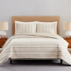 Duvets-Kirkland's Home Liam Striped Full/Queen 3-Pc. Duvet Set Ivory/Blue