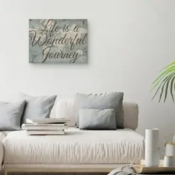 Wall Quotes & Signs-Kirkland's Home Life Is A Wonderful Journey Canvas Art Print Brown