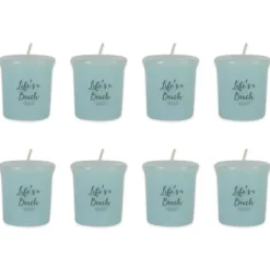 Candles-Kirkland's Home Life'S A Beach Votive Candles, Set Of 8 Blue