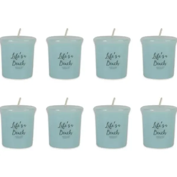 Candles-Kirkland's Home Life'S A Beach Votive Candles, Set Of 8 Blue