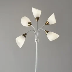 Floor Lamps-Kirkland's Home 5-Light Adjustable Tree Floor Lamp White