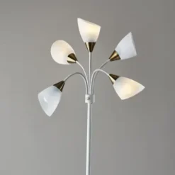 Floor Lamps-Kirkland's Home 5-Light Adjustable Tree Floor Lamp White