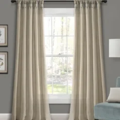 Curtains & Drapes-Kirkland's Home Light Blackout Curtain Panel Set, 95 In. Gray