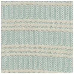 Blankets & Throws-Kirkland's Home Light Blue And Ivory Striped Cotton Throw Blue/Ivory