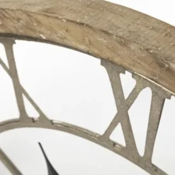 Clocks-Kirkland's Home Light Brown Carved Wooden Clock