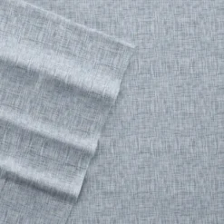 Bed Sheets-Kirkland's Home Light Chambray 4-Pc. Full Bed Sheet Set Blue