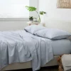 Bed Sheets-Kirkland's Home Light Chambray 4-Pc. Queen Bed Sheet Set Blue