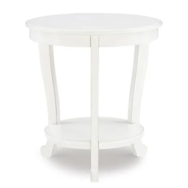 Accent & End Tables-Kirkland's Home Light Cream Curved Legs Accent Table Ivory
