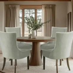 Dining Chairs-Kirkland's Home Light Curved Back Leg 2-Pc. Dining Chair Set Green
