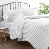 Duvets-Kirkland's Home Light Gray Stripes 3-Pc. Queen Duvet Cover Set Gray/White