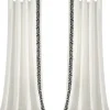Curtains & Drapes-Kirkland's Home Light Linen Lace Curtain Panel Set, 84 In. Ivory