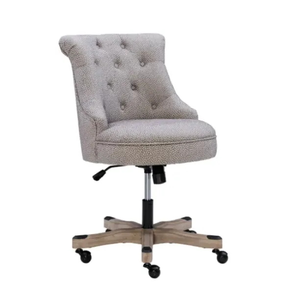 Office Furniture-Kirkland's Home Light Miller Tufted Office Chair Gray