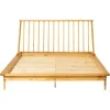 Beds & Headboards-Kirkland's Home Light Oak Modern Spindle Wooden Queen Bed Tan