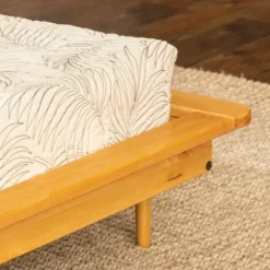 Beds & Headboards-Kirkland's Home Light Oak Modern Spindle Wooden Queen Bed Tan
