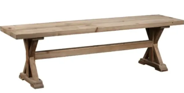 Benches & Ottomans-Kirkland's Home Light Reclaimed Wood Hourglass Base Bench Brown