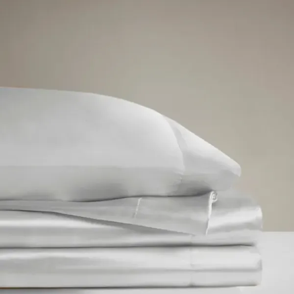 Bed Sheets-Kirkland's Home Light Satin 6-Pc. King Sheet Set Gray
