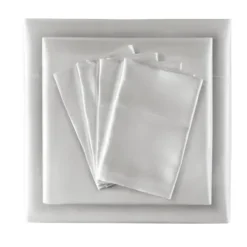 Bed Sheets-Kirkland's Home Light Satin 6-Pc. Queen Sheet Set Gray