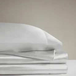 Bed Sheets-Kirkland's Home Light Satin 6-Pc. Queen Sheet Set Gray