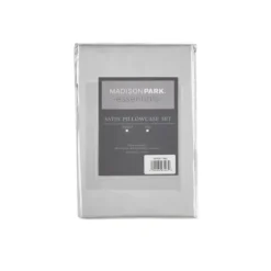 Bed Sheets-Kirkland's Home Light Satin Standard 2-Pc. Pillow Case Set Gray