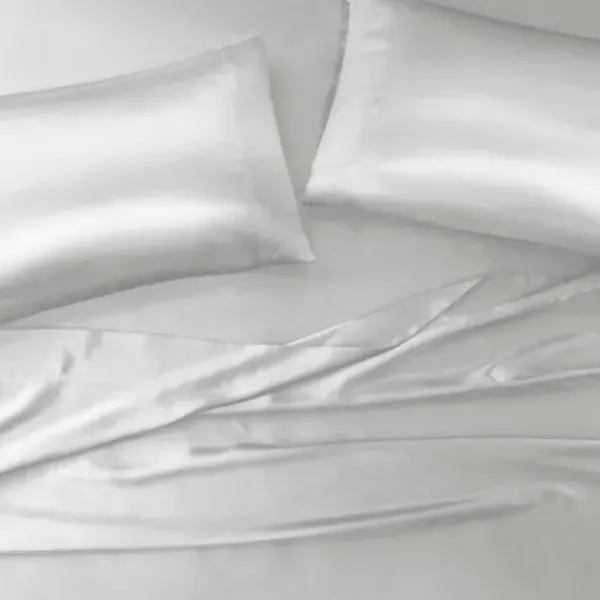 Bed Sheets-Kirkland's Home Light Satin Standard 2-Pc. Pillow Case Set Gray