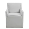 Dining Chairs-Kirkland's Home Light Slipcover Dining Chair With Casters Gray