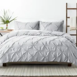Duvets-Kirkland's Home Light Soft Pinched 3-Pc. King Duvet Cover Set Gray