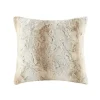 Pillows-Kirkland's Home Light Textured Faux Fur Pillow Brown