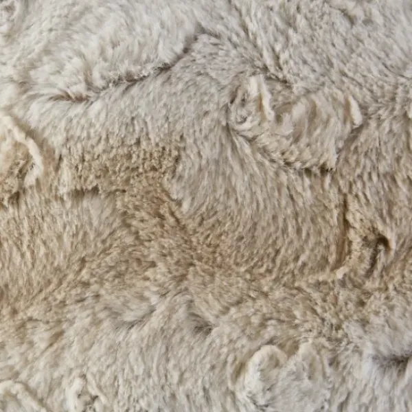 Pillows-Kirkland's Home Light Textured Faux Fur Pillow Brown