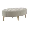 Benches & Ottomans-Kirkland's Home Light Tufted Button Martha Stewart Ottoman Gray
