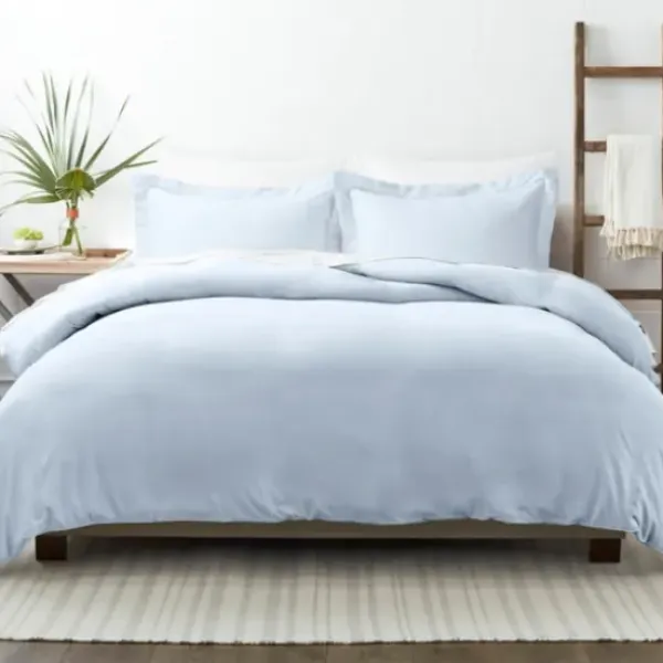 Duvets-Kirkland's Home Light Ultra Soft 3-Pc. Queen Duvet Cover Set Blue