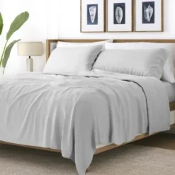 Bed Sheets-Kirkland's Home Light Ultra Soft 3-Pc. Twin Sheet Set Gray