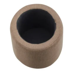 Benches & Ottomans-Kirkland's Home Light Upholstered Top Handle Storage Ottoman Brown