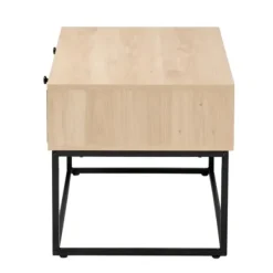 Coffee Tables-Kirkland's Home Light Wood And Rat 2-Drawer Coffee Table Tan