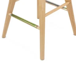 Bar Stools & Counter Height Stools-Kirkland's Home Light Wood Backless Swivel Counter Stool Tan
