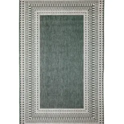 Outdoor Rugs-Kirkland's Home Linear Macy Indoor/Outdoor Area Rug, 6X9 Green