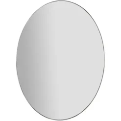 Framed Mirrors-Kirkland's Home Linear Oval Metal Wall Mirror Silver