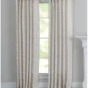 Curtains & Drapes-Kirkland's Home Linen Braided Top Curtain Panel Set, 84 In. White
