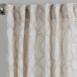 Curtains & Drapes-Kirkland's Home Linen Braided Top Curtain Panel Set, 84 In. White