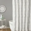 Shower Curtains-Kirkland's Home Linen Button Shower Curtain Tan