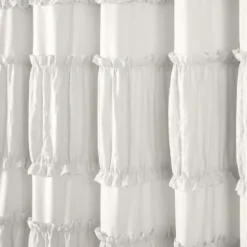 Shower Curtains-Kirkland's Home Linen Button Shower Curtain Tan