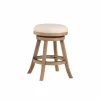 Bar Stools & Counter Height Stools-Kirkland's Home Linen Driftwood Finish Swivel Counter Stool Tan