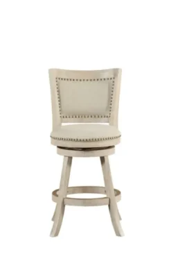 Bar Stools & Counter Height Stools-Kirkland's Home Linen Nailhead Trim Counter Stool, 38 In. Ivory