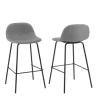 Bar Stools & Counter Height Stools-Kirkland's Home Linen Slope Seat Counter Stools, Set Of 2 Gray