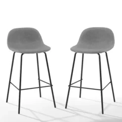 Bar Stools & Counter Height Stools-Kirkland's Home Linen Slope Seat Counter Stools, Set Of 2 Gray